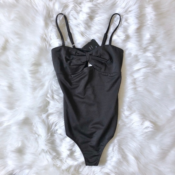 Nordstrom Code x Mode Black Tank Bodysuit NWT XS New - Picture 5 of 7